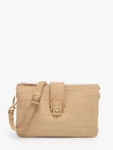 Sac Bandoulire Equestre Croco Cuir Etrier Beige equestre croco EECQ0143